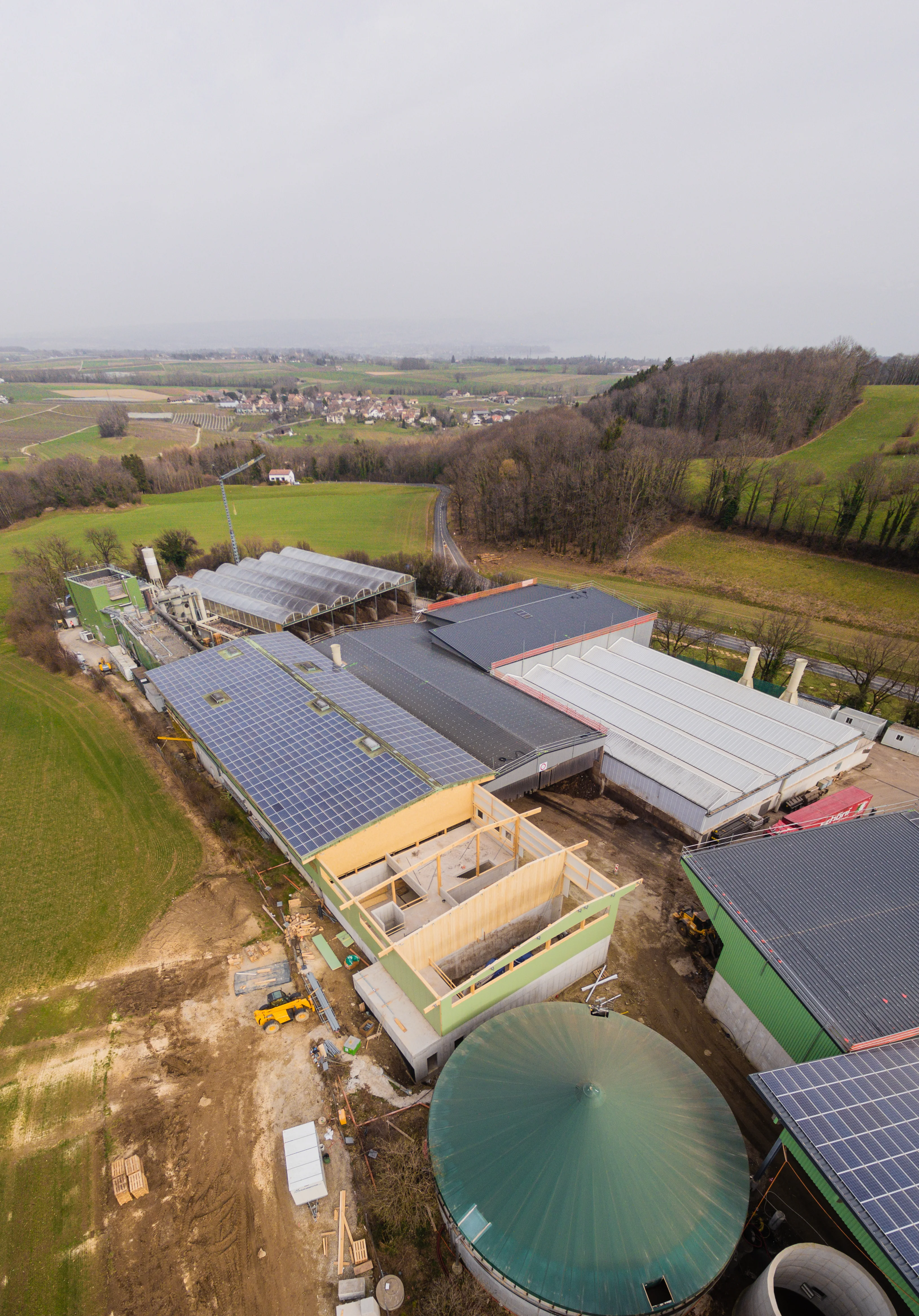Ecorecyclage — chantier vu par drone.